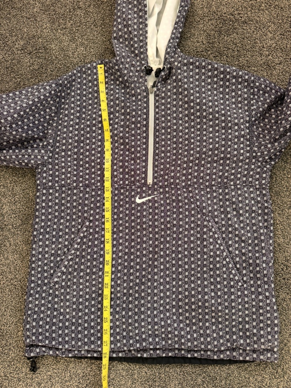 Nike Men’s Reversible Windbreaker White/Black/Navy Blue/Gray Sz Medium Pullover - Picture 9 of 16